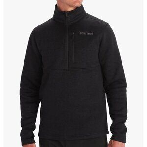 Marmot Men Black 1/2 Zip Fleece Pullover Size M